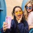 2 x Compatible for iPhone 12 Case, Pretty Butterfly Print Three-Dimensional Wave Clear Case for Girls Women, Soft Full Package Anti-Fall Cover for iPhone 12, Water Blue Butterfly