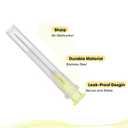 100 Pack 20 Gauge 1 Inch Disposable Needle with Cap for Lab Dispensing Accessories, Individually Sealed