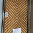 Anji Mountain Heavy Duty Waterproof Rubber Shoe Storage Mat Organizer/Boot Storage Multi Use for Entryway with Coir, Tan Cross Embossed Insert, Fits 2 Pair (24.5" Wide)