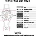 Distinctive Mens Analog Chronograph Watches with Auto Date & Multi Subdials, Fashion Casual Sport Quartz Wrist Watches with Luminous, 3ATM Waterproof, Gift Ideas for Men, Boyfriend, Husband, Dad
