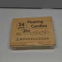 24 Pack 2 inch White Floating Candles Unscented Floating Candle for Centerpieces 5-6 Hours Burning 2 Floating Candle Bulk for Wedding