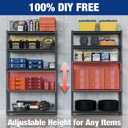 WORKPRO 5-Tier Storage Shelf, 72" H Heavy Duty Adjustable Garage Shelving Unit 2180LBS Capacity, for Basement, Kitchen, Pantry, 35.4Wx11.8Dx72H, Black