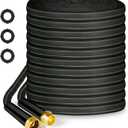 Garden Hose 75ft Flexible Water Hose Non-Expandable High Pressure Kink-Free Leakproof Durable Portable Lightweight Outdoor Yard Lawn Black Fabric Watering Hose with 3/4" Aluminum Fittings