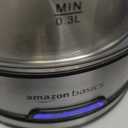 Amazon Basics Electric Kettle with Glass Carafe for Tea and Coffee, Fast Boiling, Auto Shut-Off, Boil-Dry Protection, Temperature Control, Removable Filter, 1 Liter, 1500W, BPA-Free