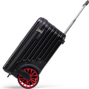ROPLUS Extra Large Wheels Carry On Luggage Hard Shell Suitcase Top Opening Hardside Travel Luggage with TSA Lock (Black, 21-Inch)
