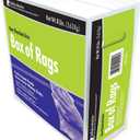 Buffalo Industries (60200) New White Bleached Knit Rags, 1 lb. box - All-Purpose Wiping, Cleaning, Polishing, Medium-Weight T-shirt Material, Washed and Bleached for Super Absorbency and Low-Linting
