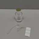 1 Pack Empty Perfume Spray Bottles, 50ML Ribbed Glass Atomizer Spray Bottle for Men and Women, Travel Refillable Perfume Atomizer for Sample Dispenser and Home Decor, White Cap