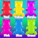 Bedwina 24" Inflatable Gummy Bears (Pack of 6) Huge Blow Up Pool Toys, Fun Photo Booth Props and Big Gummy Bear Decorations for Kids Birthday Parties and Themed Candy Land Party Decor Supplies