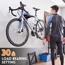 Bike Wall Mount With Shelf,Heavy-Duty Adjustable Bike Hanger,Multifunctional Wall Mount,Hold Up To 66lbs for Storage of Road,Hybrid Bikes in Garage, Home, Father Husband Birthday Gifts(Black)