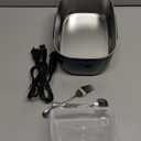 Electric Lunch Box Food Heater, 3 in 1 Ultra Quick Heated Lunch Boxes for Adults, 12V/24V/110V Portable Food Warmer for Car/Truck/Office With Fork Spoon and Insulated Carry Bag (Blue White)