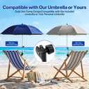 WEST STORY 2 Pack 42 Inch Double Canopy Beach Chair Umbrella with Clamp
