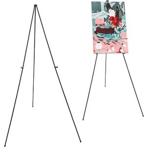 Audio-Visual Direct Lightweight Steel Telescoping Art Display Easel, Collapsible, 65 inches