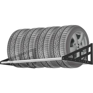 Tire Rack Wall Mount,Heavy Duty Adjustable 31"-56" Tire Storage Rack, Wheel Racks for Garage with Telescopic Rods, Hanging Garage
