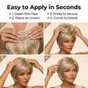 Hair Toppers for Thinning Hair, 6.5 Inch Big Base Short Hair Wigs, Curly Wig With Bang, Natural Curly Texture Synthetic for Women (Gold,Short)