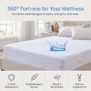 King Zippered Mattress Protector (12"-15" Depth) Premium 100% Waterproof 6-Sided Mattress Encasement for Bed Protects Against Liquids, Dust, Hypoallergenic Mattress Cover, Breathable & Noiseless