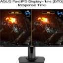 ASUS TUF Gaming VG279QM 27 HDR Monitor, 1080P Full HD (1920 x 1080), Fast IPS, 280Hz, G-SYNC Compatible, Extreme Low Motion Blur Sync (ELMB SYNC), 1ms, DisplayHDR 400, Black