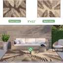 GENIMO Outdoor Rug 9' x 12' Waterproof for Patios Clearance, Reversible Outdoor Plastic Straw Camping Rug Carpet, Large Area Rugs Mats for RV, Camper, Deck, Balcony, Porch, Beach, Picnic, Coffee&Beige
