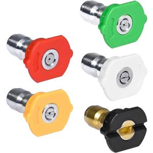 TOOLCY Pressure Washer Nozzle Tips, 4.5 Orifice, Design Up to 5000 PSI, Multiple Degrees, for Hot and Cold Water Use, Universal 1/4 inch Quick Connect, Replacement Nozzles for Power Washer (Set of 5)