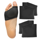 ZenToes Metatarsal Pads for Men and Women - Ball of Foot Pain Relief Cushions for Sesamoiditis, Metatarsalgia, Morton's Neuroma - 2 Pairs Fabric Sleeves with Gel Inserts (Medium, Black)