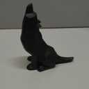 Black Wolf Howling Wolf Figurine Statue for Home Decor - 5.8 inches Tall