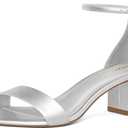 PIZZ ANNU Women's Low Block Chunky Heels Sandals Comfortable Open Toe Ankle Strap Party Dress Pump Shoes Strappy Buckle Heeled Sandal with 2 Inches Tall Thick Heel Design (6)