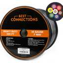 BEST CONNECTIONS 7 Way Trailer Wire (100 Feet) Heavy Duty 14 Gauge 7 Conductor Insulated Cable Durable, Weatherproof, Color-Coded 7 Way Wiring Extension for RV and Automotive
