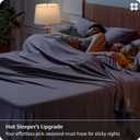 Bedsure Queen Sheet Set, Cooling Sheets for Queen Size Bed Set, Rayon Derived from Bamboo, PureWoven, Breathable & Soft, Deep Pocket Up to 16", Hotel Luxury Silky Bedding for Hot Sleepers, Dark Grey