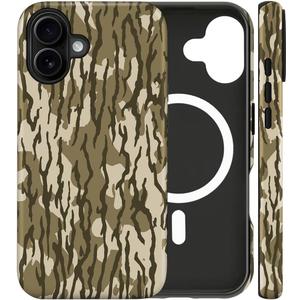 Magnetic for iPhone 16 Case Camo Phone Case, Shockproof Slim Soft TPU and Hard PC Protective Cases Compatible with MagSafe Protective Designed for Boy Men Women