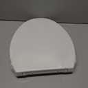KHE Elongated Toilet Seat 18.5 Inch, Soft Close Toilet Seat with No-Touch Handle, Quick Release for Easy Cleaning, Non-Slip Bumpers, Durable PP, White