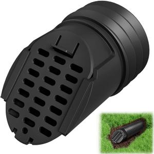 1 Pack Downspout Rodent Guard, Twist In Insert for 4" Round Rain Gutter Downspout Extension Hose to Block Animals and Debris, with Leaf Filter Design (Black)