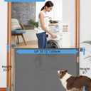 Retractable Baby Gate for Doorways and Stairs, Mesh Safety Gate for Pet, Indoor & Outdoor Use, One-Hand Operation, Easy Installation, 33.6" Tall, Expands to 55" WideGrey,33.6"x55" (Gray)