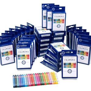Color Swell Bulk Crayon Packs - 36 Boxes of 24 Vibrant Colored Durable Bulk Crayons of Teacher Quality for Classroom and Home