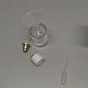 ZHENGYAOYANG 1 Pack Empty Perfume Spray Bottles, 50ML Ribbed Glass Atomizer Spray Bottle for Men and Women, Travel Refillable Perfume Atomizer for Sample Dispenser and Home Decor, White Cap