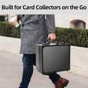 120+ 3 Row Graded Card Storage Box - Holds PSA BGS FGS & SGC Slabs & Top Loaders | for Baseball, MTG, Sports Cards (Matte Black)