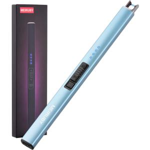 MEIRUBY Electric Candle Lighter, Christmas Stocking Stuffers Gifts for Women Mom Men Wife Sister, USB Arc Rechargeable Windproof Long Lighter for Candle BBQ Housewarming Birthday Gifts Idals