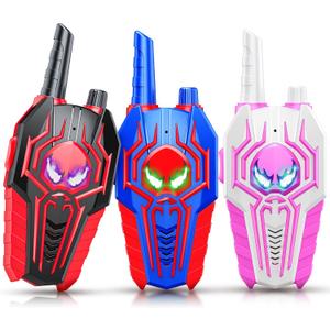 Cool Walkie Talkies for Kids Boys: 3 Pack Kids Walkie Talkies Toys Gifts for 3 4 5 6 7 8 Year Old Girls Boys Family Camping Outdoor Toys Two Way Radio Boy Girl Gift Age 3-8 (Blue Black Pink)