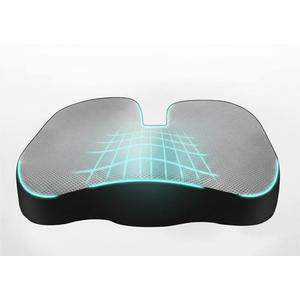 Office Chair Seat Cushion,Premium Memory Foam Chair Cushion for Long Sitting,Tailbone,Back,Sciatica,Coccyx Pain Relief Pillow Hip Butt Pad Cushion -for Office Chair,Car Seat,Wheelchair (Grey)