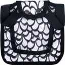 4 x Chicken Saddle for Hens for Protection, 7.48 Inch Comfortable Hen Aprons with Adjustable Strap Chicken Clothes Back & Side Protector Outdoor Poultry Protective Accessories (Black and White)