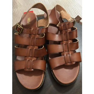 MIA Shoes Womens Tahna Lug Strappy Dress Sandals Luggage Brown Size 9.5