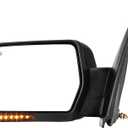 AUTOSAVER88 Door Mirror Compatible with 2007-2014 Ford F150, Left Driver Side Mirror with Turn Signal Puddle Light Power Adjustable Heated Manual Folding