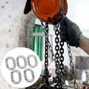 Veemoon 5Pcs Stainless Steel Quick Link Chain Connectors Heavy Duty Chain Link Connectors for Industrial Lifting and Mechanical Equipment