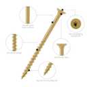 WELLOCKS Deck Screws 3", Wood Screws #103", Tan 300 PCS with 3 Bits, Superior Rust Resistant, Epoxy Coated, Above 1000 Hour Salt Spray Coating T25 Torx Star Bit Included for Outdoor Wood Fence