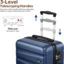 UKEIN 20Inch Carry On Luggage, Lightweight PC HardShell Suitcase with 360° Spinner Wheels, TSA-Approved, Durable Airline Approved Rolling Luggage with Telescoping Handle, Ideal for 3-4 Day Travel