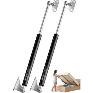 HUOPO 23 inch 200lbs Gas Struts for Heavy Lid, 23" Lift Support Strut for RV Bed Camper Storage Lid Basement Door Outdoor Window, Heavy Duty Shocks Spring with Mounting Brackets, 2 Pack