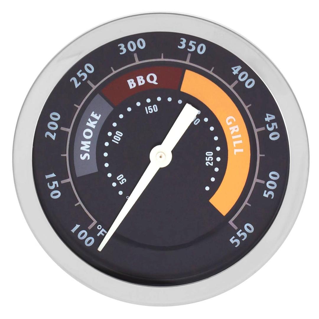 MOASKER Grill Temperature Gauge for Oklahoma Joe's Smoker, 3695528R06, Stainless Steel BBQ Thermometer Accessories for Most 13/ 16-inch Opening Gasgrill or Smoker, 550F, Silver