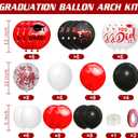 2026 Graduation Decorations - Red Balloon Boxes with Letters 2026 Grad & So Proud of You and Red Black White Print Balloons, Graduation Party Decorations Class of 2026 for Any Grades