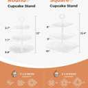 Kootek Dessert Cupcake Stand, 10pcs Dessert Table Display Set, 3 Tiered Cup Cake Holder Tower Stand Riser& Cookie Serving Trays for Wedding, Tea Party, Birthday, Baby Shower