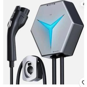 STOKE VOLTAICS Level 2 EV Charger, 32 Amp 240V Electric Vehicle Charging Stations, IP66 Water-Proof Station, E-Kite 26-Foot Cable for Indoor/Outdoor USE (NEMA 14-50 Plug) 32Amp-Silver