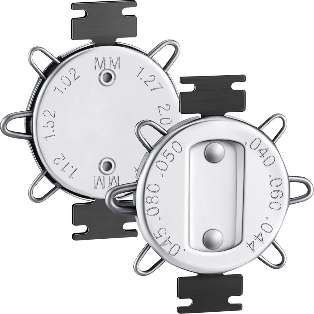 2 Pieces Spark Plug Gap Gauge Tool Spark Plug Gauge Measuring Tool Metric Standard Inches Gapper for Motorcycles