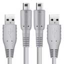 3DS Charger Cable - 4.9FT OEM Original Replacement Power Charging Cord for New 3DS XL New 3DS 3DS XL New 2DS XL New 2DS 2DS XL 2DS DSi DSi XL (Bulk Packaging) (2)